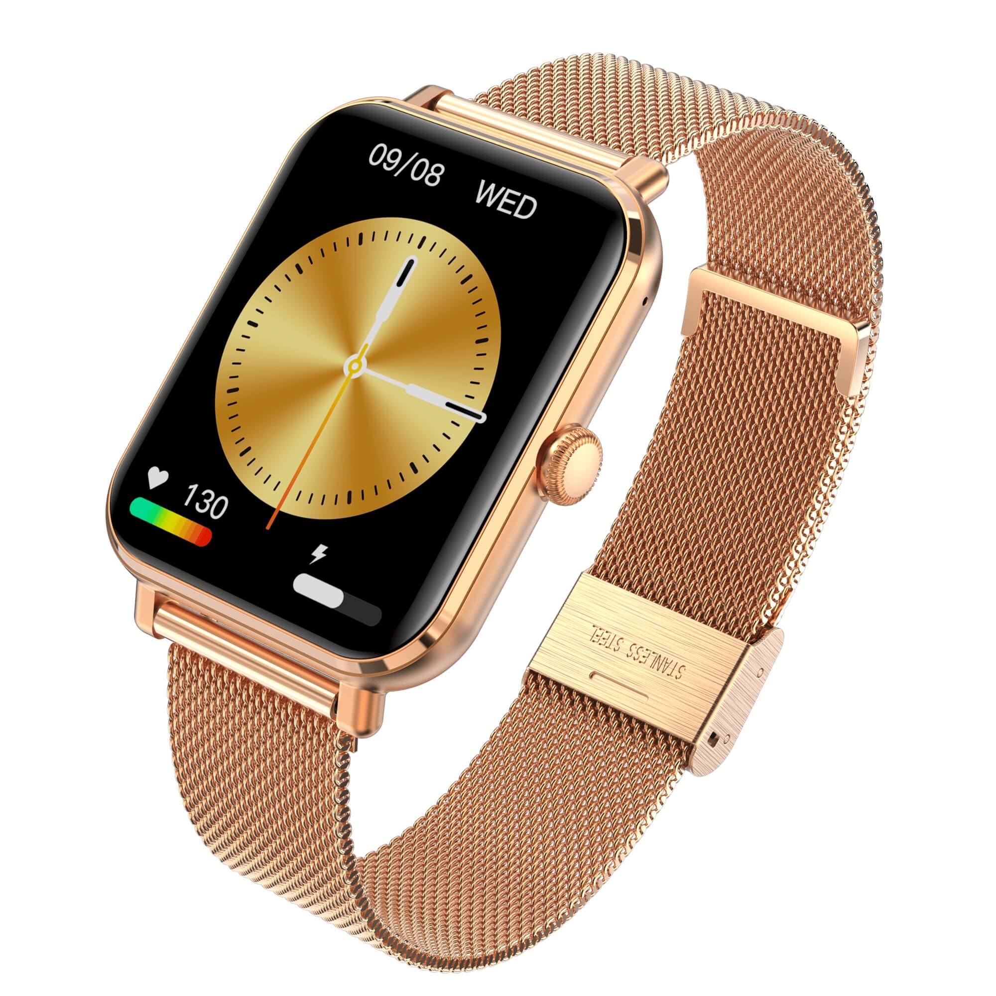 Smartwatch Garett GRC CLASSIC gold steel